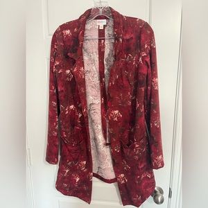 LulaRoe size XXS floral print Blazer open front with two front pockets